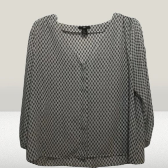 H&M Print Long sleeve Blouse size 14 - Picture 1 of 17